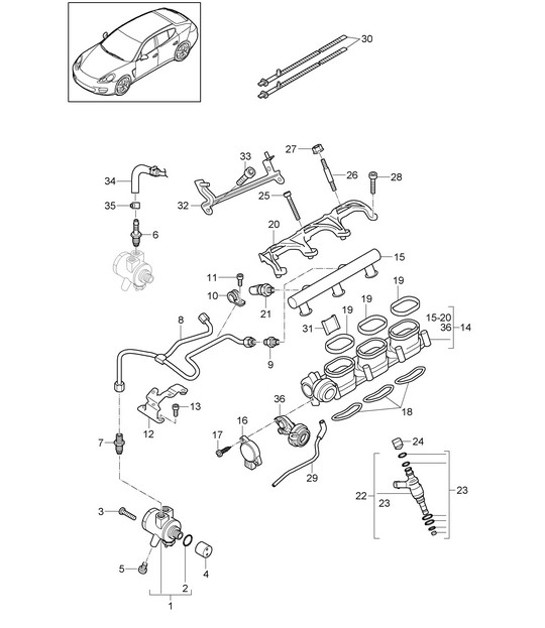 Diagram 107-037 Porsche 928GT 5.0L 1989-91 