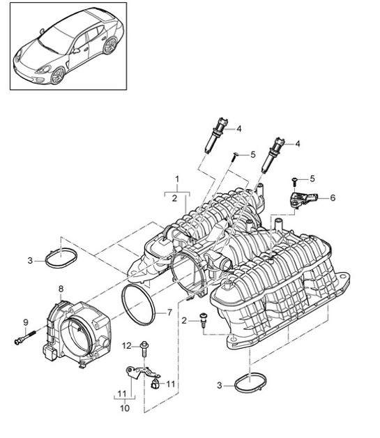 Diagram 107-052 Porsche 911/912 (1965-1989) Motore
