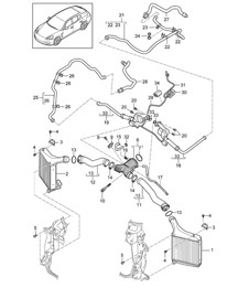 Charge air cooler / Pressure pipe (Model: CWDA,CWD, CWFA,CWF) Panamera 970 (G1) 3.0L 2014>>