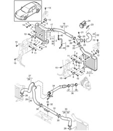Charge air cooler / Pressure pipe (Model: CRCC,CRCB, CWJA) Panamera 970 (G1) 3.0L DIESEL 2012-16