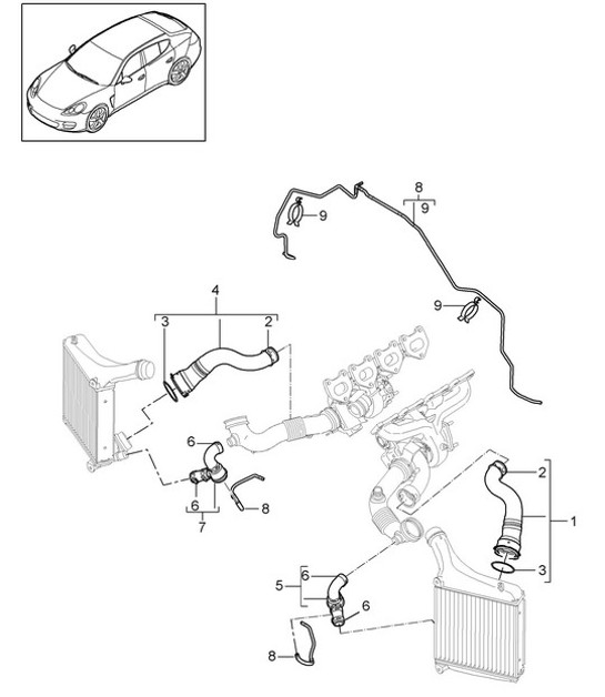 Diagram 107-070 Porsche Cayman 2.7L 987C 2006-08 Engine