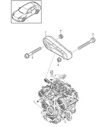 Engine suspension / Engine support (Model: CWDA,CWD, CWFA,CWF) Panamera 970 (G1)  3.0L 2014>>