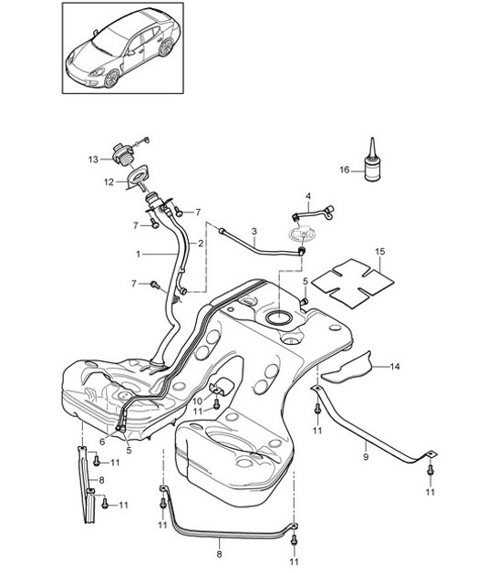 Diagram 201-000 Porsche 992（911）运动经典版 3.8L 