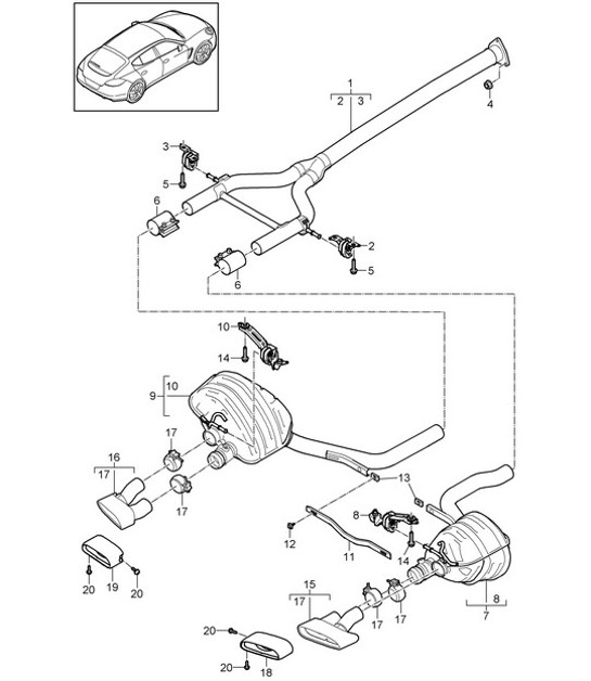 Diagram 202-080 Porsche Taycan (9J1) MK1 2020-2024 