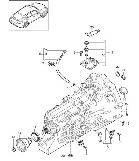 Diagram 302-010 Porsche Panamera 970 MK1 (2009-2013) Transmission