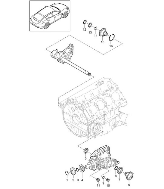 Diagram 305-010 Porsche 996 C4 3.4L 1997-08/01 传播