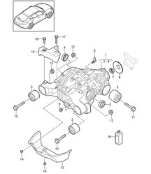 Rear axle differential (PR:219) Panamera  970 (G1) 2010-16