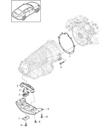 Bevestigingsonderdelen voor motor en transmissie / Transmissiedrager (Model: C7000,C7005, C7030,C7035, C7050,G7000, C7001,C7031, C7051) Panamera 970 (G1) 2010-16