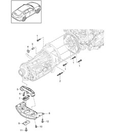 Bevestigingsonderdelen voor motor en transmissie / Transmissiedrager (Model: A7000) Panamera 970 (G1) 3.0L HYBRID 2012-16