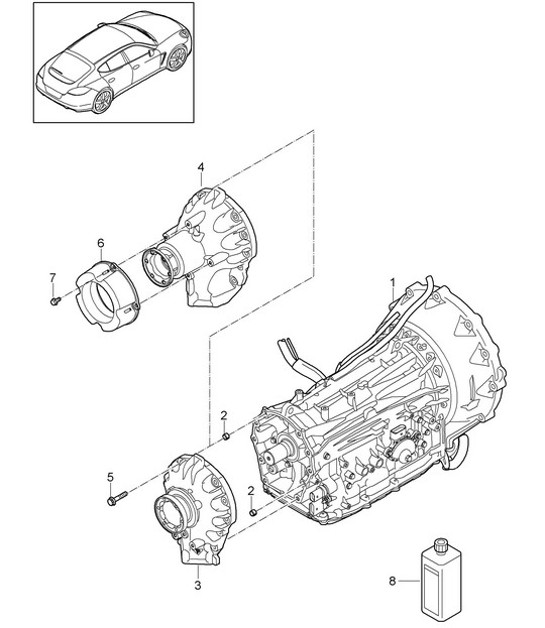 Diagram 320-005 Porsche Cayenne Turbo / Turbo S 4.8L 2007>> Trasmissione