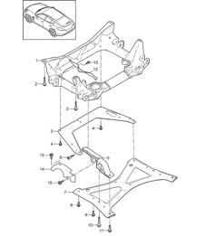 Support frame / Cross member / Guard plate Panamera 970 (G1) 2010-16