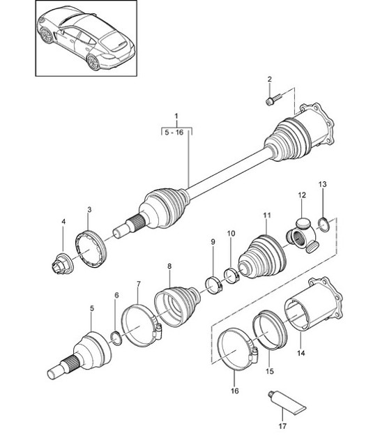 Diagram 401-022 Porsche Taycan Turbo S Sport Turismo 