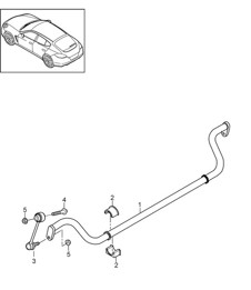 Anti-roll bar (PR:-351,-355) Panamera 970 (G1) 2014>>