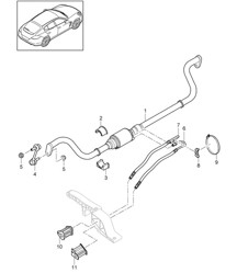 Stabilisatorstang (PR:351, luchtvering) Panamera 970 (G1) &gt;&gt;2013