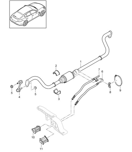Diagram 402-015 Porsche Cayenne Coupé Turbo S E-Híbrido V8 4.0L 550 CV 