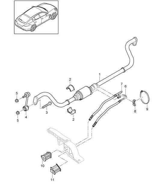 Diagram 402-017 Porsche Boxster S 981 3.4L 2012-16 Assale anteriore, sterzo 