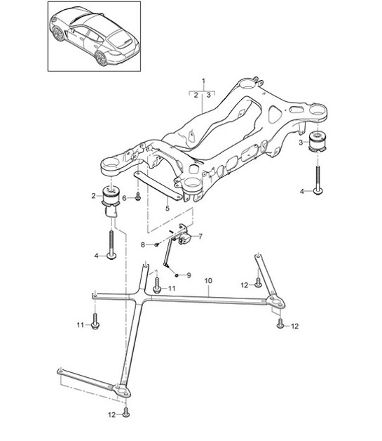 Diagram 501-010 Porsche Macan Turbo 3.6L V6 400Bhp Rear Axle
