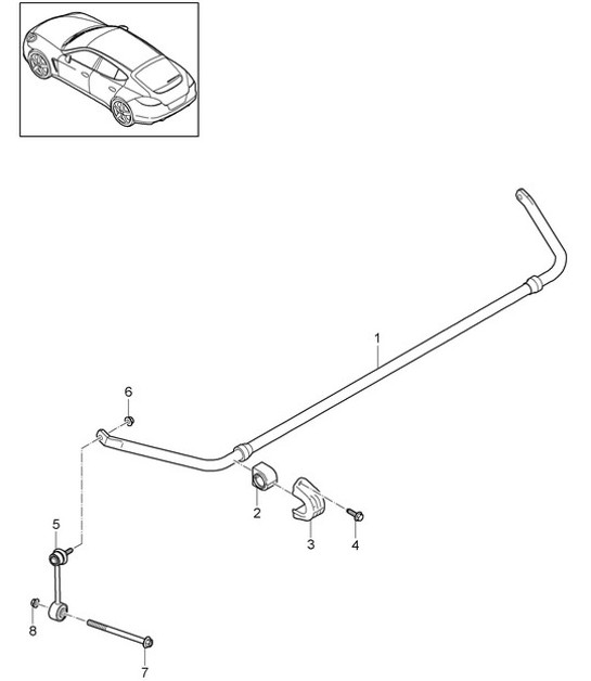 Diagram 501-020 Porsche 卡宴 V6 3.0L 柴油 245HP 后轴