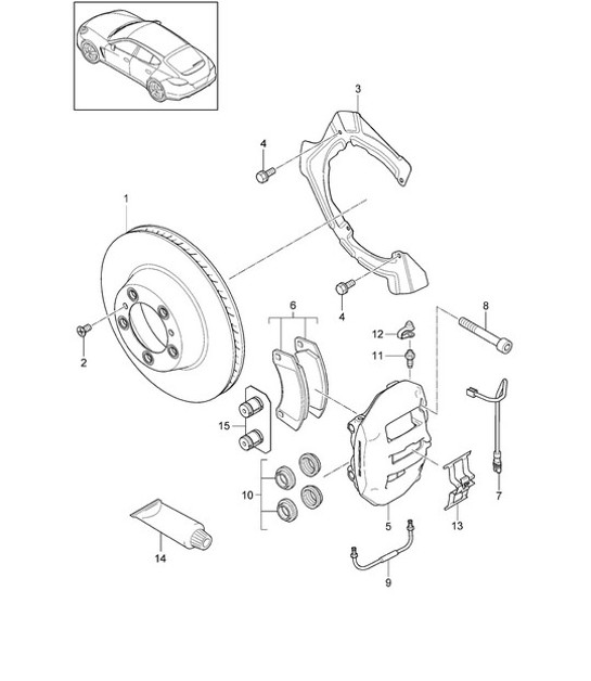 Diagram 603-002 Porsche Macan 汽油 2.0L V4 237Bhp 车轮、制动器