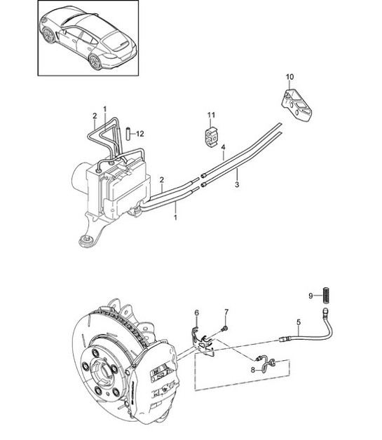 Diagram 604-015 Porsche Cayman 987C/981C (2005-2016) Ruote, freni