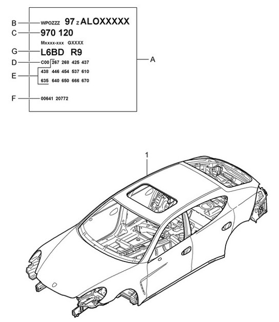 Diagram 801-000 Porsche Cayenne V6 3.0L Petrol 353Hp 