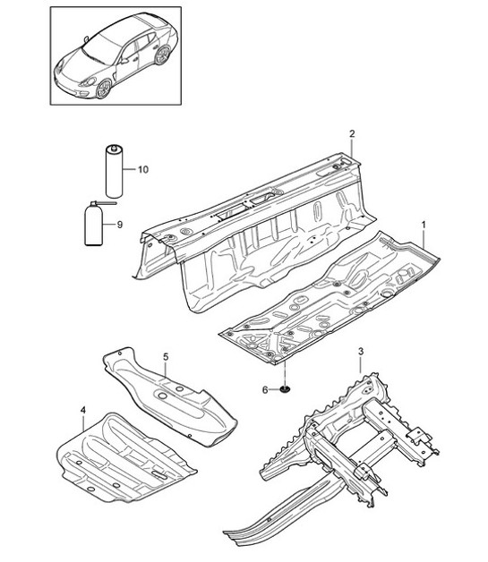 Diagram 801-020 Porsche 918 Spyder 2014-2015 