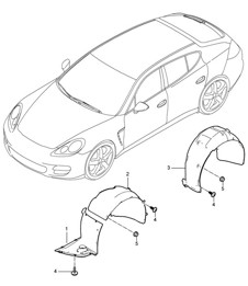 Trim /  Wheel housing  Panamera 970 (G1) 2010-16