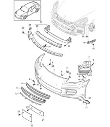 Front bumper (PR:XAP, Sport Design Package (Aerokit)) Panamera 970 (G1) >>2013