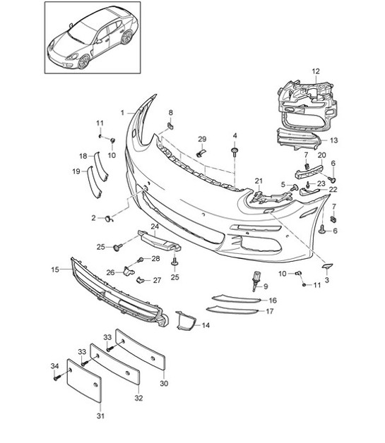Diagram 802-002 Porsche Cayenne Coupe Turbo S E-Hybrid V8 4.0L 550Hp 