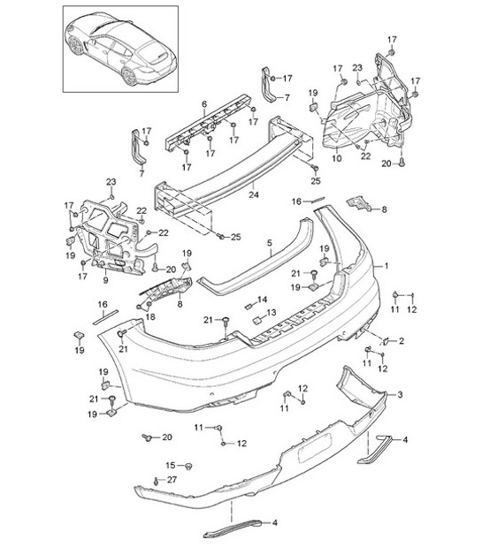 Diagram 802-021 Porsche 991 GT2 RS 3.8L PDK (700 ch) Carrosserie
