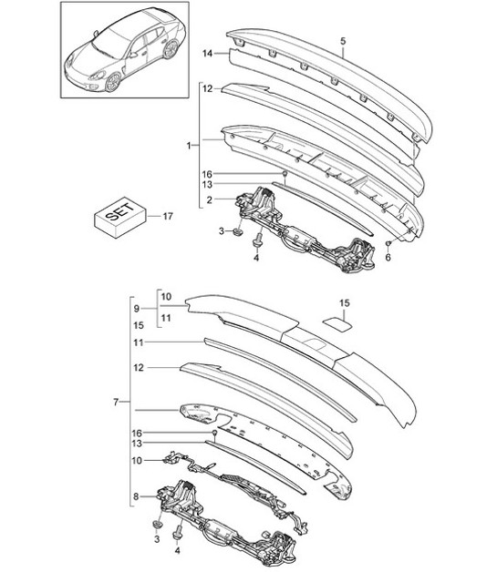 Diagram 803-007 Porsche 帕纳梅拉 4S V8 4.8L  车身