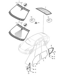 Window glazing  Panamera 970 (G1)  2014>>