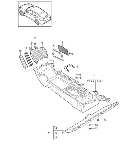 Diagram 807-002 Porsche 997 MkII Turbo 2009>> Carrocería