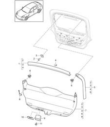 Verkleidungen / Heckklappe Panamera 970 (G1) 2010-16