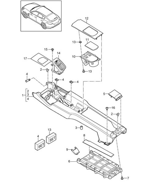 Diagram 809-030 Porsche Cayman S 3.4L 987C 2005-08 Body