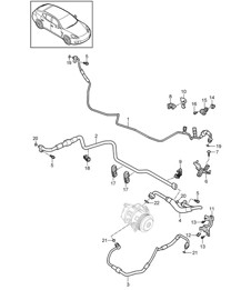 Refrigerant circuit / Diesel  Panamera 970 (G1) 3.0L Diesel 2012-16