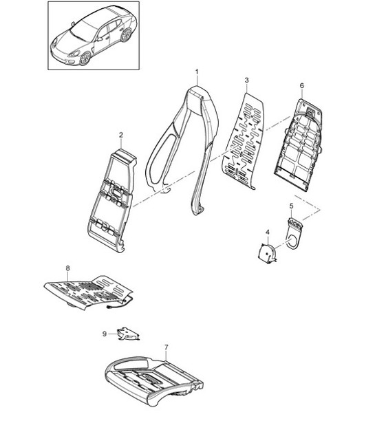Diagram 817-007 Porsche Panamera 970 MK1 (2009-2013) Body