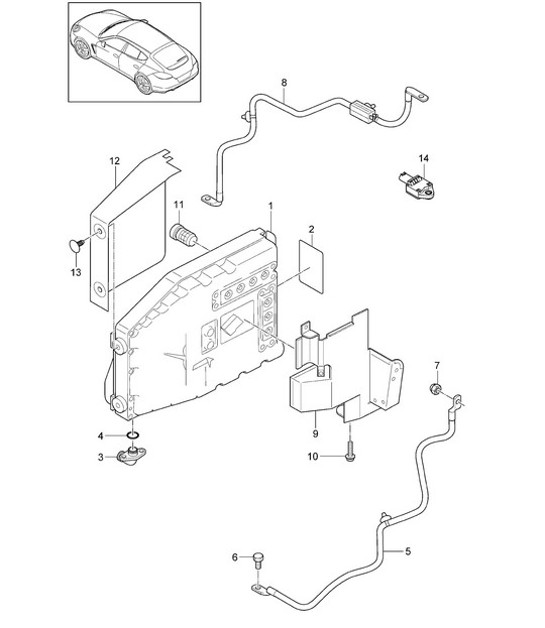 Diagram 901-020 Porsche 997 (911) MK1 2005-2008 Équipement électrique