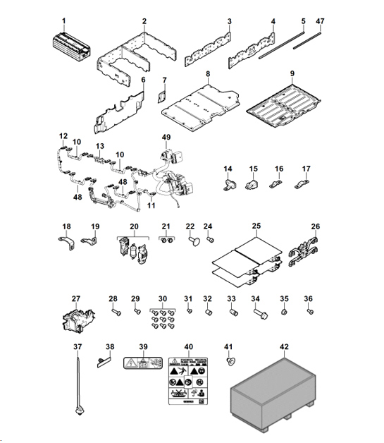 Module batterie / Module hybride / Batterie Panamera 970 (G1) 3.0L HYBRID 2012-16