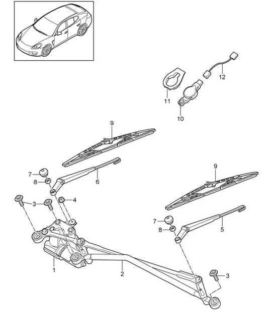 Diagram 904-000 Porsche 968 (1992-1995) 电子设备