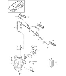Windscreen washer system Panamera 970 (G1) 2010-16