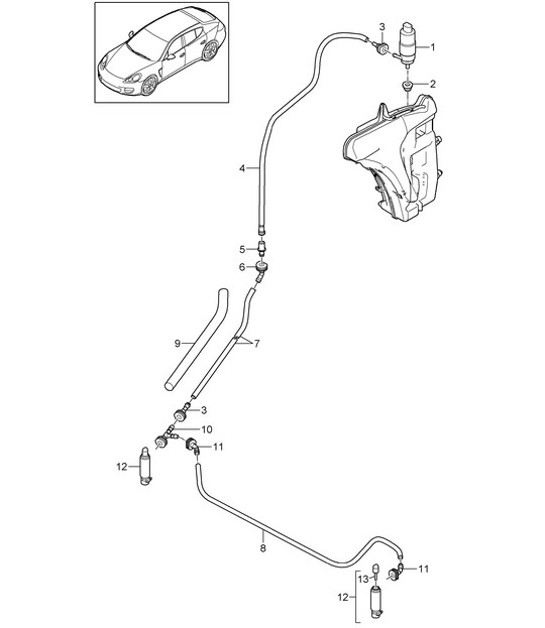 Diagram 904-020 Porsche Cayenne S V8 4.8L benzina 400 CV Materiale elettrico