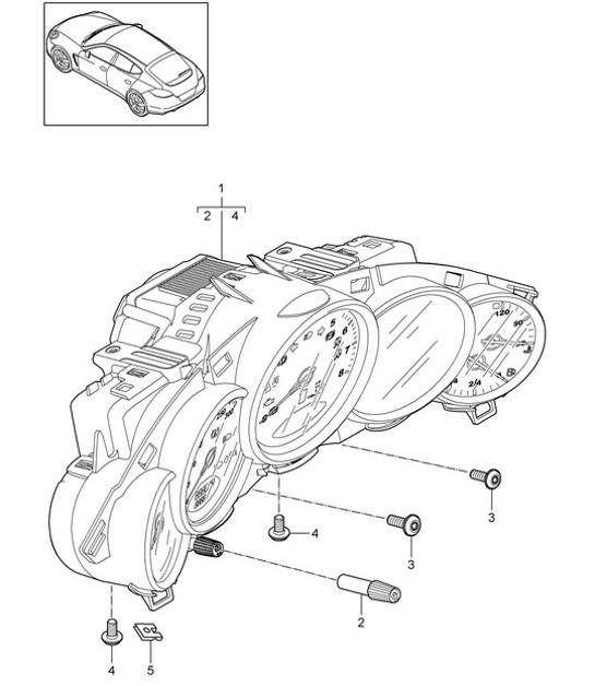 Instruments / Programme exclusif Panamera 970 (G1) 2010-16