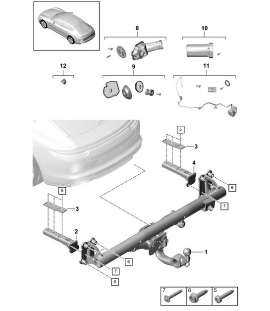 Diagram 002-000 Porsche Cayman 718C (982C) 2017>> Accessories & others 