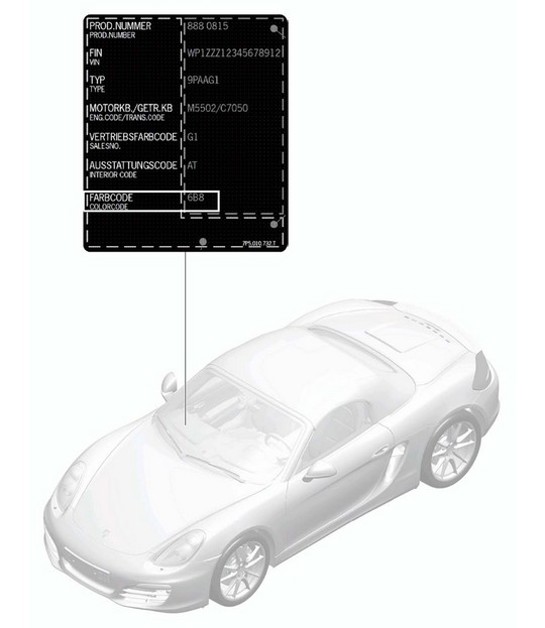 Diagram 004-000 Porsche Boxster 986/987/981 (1997-2016) Accessoires et autres 
