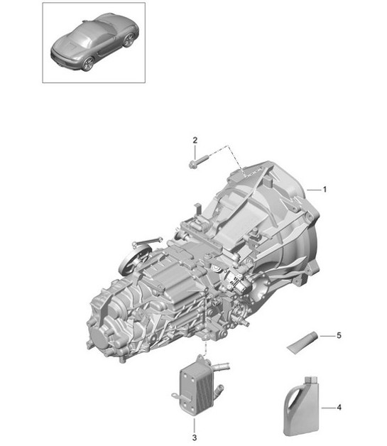 Diagram 302-000 Porsche 997 (911) MK2 2009-2012 Transmission