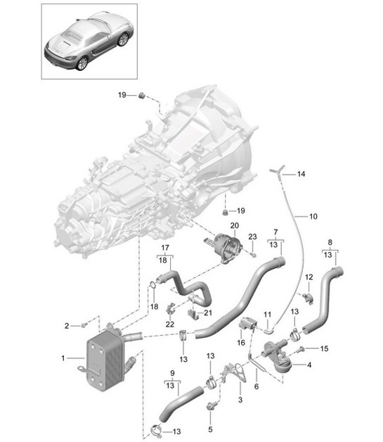 Diagram 302-020 Porsche Cayman 987C/981C (2005-2016) Transmission