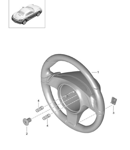 Diagram 403-004 Porsche Cayman S 718 2.5L PDK（350马力） 前轴、转向 