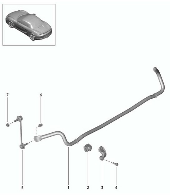 Diagram 501-003 Porsche 996 C2 3.4L 1997-08/01 Asse posteriore