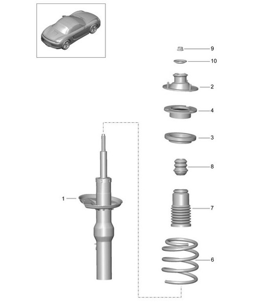 Diagram 502-000 Porsche Cayenne S 4.5L V8 2003>> Eje posterior